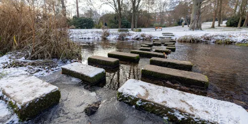 Trittsteine im Schnee