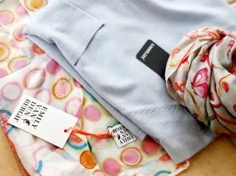 Detailaufnahme des Fashionangebots