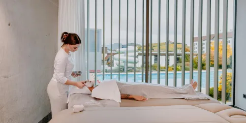 Gesichtsbehandlung mit Aussicht