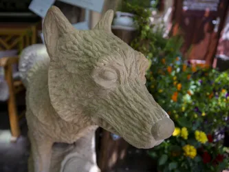 Wolf Skulptur (© Stadt Bad Dürkheim)