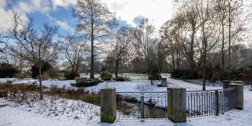 Der Kurpark im Schnee