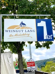 Schubkarchstand 1 Schild