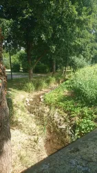 Der Hainbach an der Freizeitanlage in Böchingen