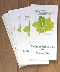 Weinliste (© Weingut Karlheinz Roth und Sohn GbR)