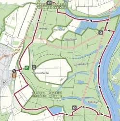 Treidlerweg Hördt Wanderung - Routenverlauf (© Wagner & Gaßmann GbR)