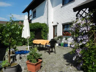 sonnige Terrasse