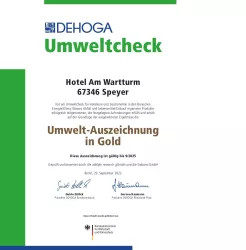 DEHOGA Umweltcheck GOLD (© Hotel Am Wartturm)