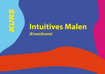 Ein grafisches Design für einen Workshop. Der Titel lautet "Aktzeichnen - leicht gemacht (Erwachsene)" in auffälligen Farben.