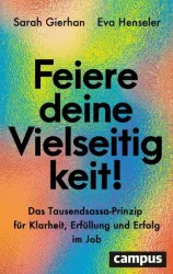 Ein Buchcover mit dem Titel „Feiere deine Vielseitigkeit!“. Das Design ist bunt und auffällig.