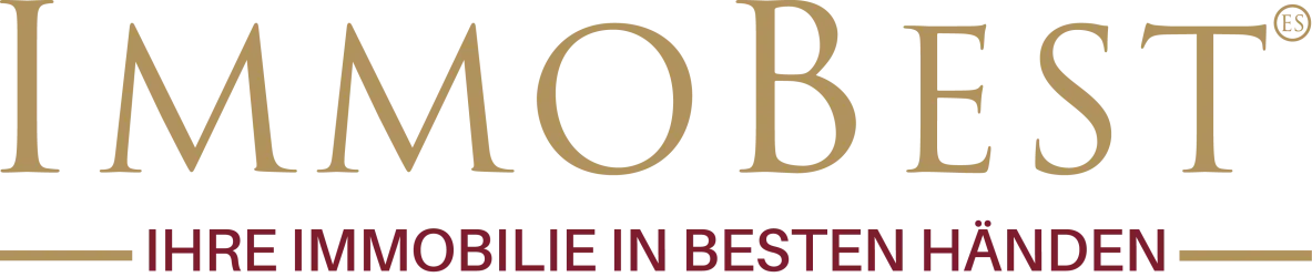 Ein professionelles Logo von ImmoBest. Es vermittelt Vertrauen und Kompetenz im Bereich Immobilien.