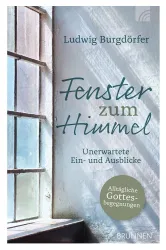 Ein Buchcover mit dem Titel "Fenster zum Himmel". Es zeigt ein Fenster mit Licht, das hineinfällt, und hat einen sanften, einladenden Farbton.
