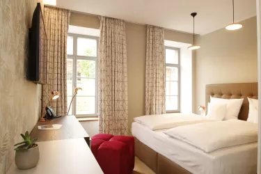 Doppelzimmer Dusche/WC (© Hotel Amelie)