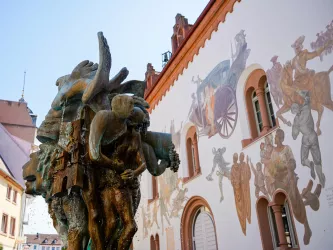 Seitlicher Eingang zum Kulturzentrum Altes Kaufhau