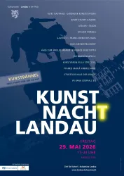 Ein Plakat zur Kunstenacht in Landau. Die Veranstaltung findet am 29. Mai 2026 von 17 bis 23 Uhr statt.