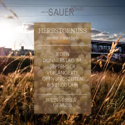 Herbstgenuss in der Vinothek Sauer