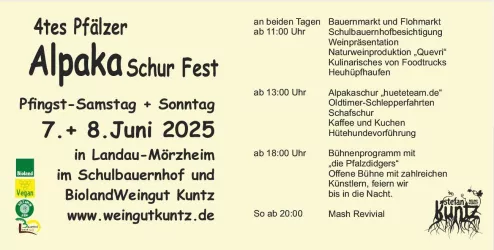 4tes Pfälzer AlpakaSchur Fest (© BiolandWeingut Kuntz in Landau-Mörzheim)