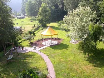 Aussicht auf den Pavillon (© Christine Rodach)
