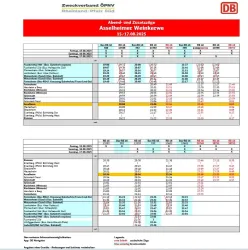 Sonder-Fahrplan Asselheimer Kerwe