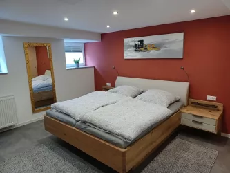 Schlafzimmer (© Archiv Ferienwohnung in der Grünheck)