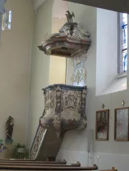 Barocke Kanzel der kath. Kirche, Zeiskam