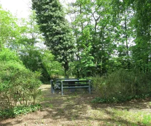 Eingefriedeter Rastplatz am Reitverein
