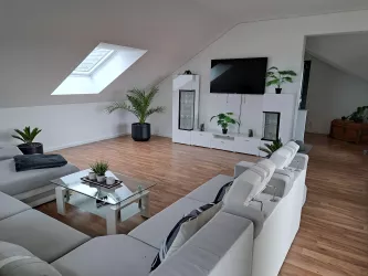 Wohnzimmer mit Fernseher (© Diana Ludwig)