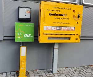Ebike-Ladestation und Schlauchomat