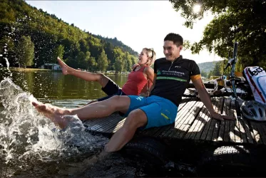 Mountainbiker am Clausensee