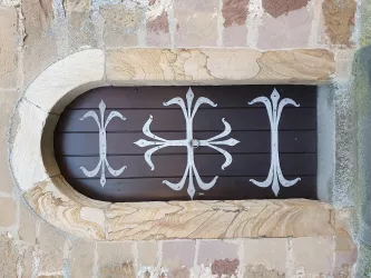 Prot. Kirche Winden Holztüre