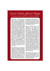 Ein rotes Plakat mit dem Titel "Zum Glück gibt es Wege". Es enthält Informationen zu einem Konzert mit Pater Anselm Grün und Clemens Bittlinger.