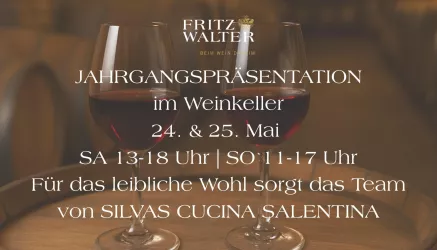 Jahrgangspräsentation im Weinkeller