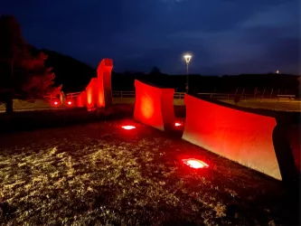 Kreisel beleuchtet (© TI Wachenheim)