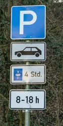 Beschilderung Parkdauer