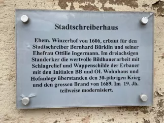 Stadtschreiber Haus, Schild (© Bernard)