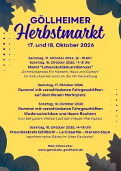 Flyer über Informationen zum Herbstmarkt.