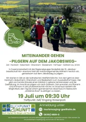 Plakat von der Pilgerwanderung am 19. Juli