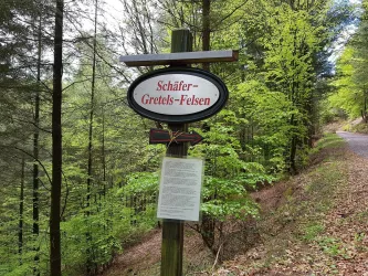 Schild Schäfer-Gretels-Felsen