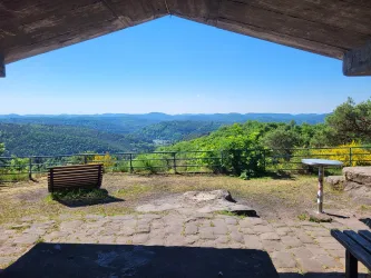 Blick aus der Schutzhütte