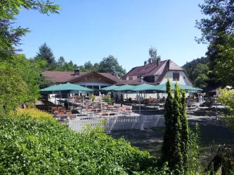 Biergarten der Gaststätte Forsthaus Beckenhof
