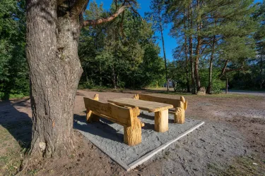 Sitzgruppe Wanderparkplatz Sauweiher