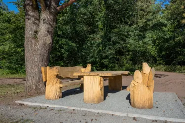 Sitzgruppe Wanderparkplatz Sauweiher