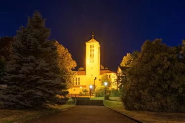 St. Laurentius Kirche bei Nacht