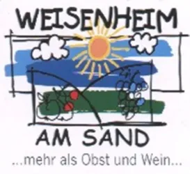 Ein Logo auf dem Weisenheim am Sand geschrieben steht.