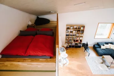 Zweites Doppelbett auf der Galerie