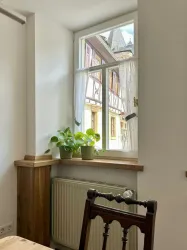 Blick vom Essbereich nach draußen (© Christoph Collet)