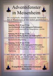 Adventsfenster Meisenheim (© Ev. Johanniter-Gemeinde)