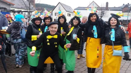 Gruppe beim Faschingsumzug