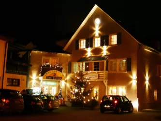 Haus vorne Weihnachten