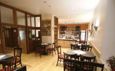 Steinbruch Café Rammelsbach Innenbereich.