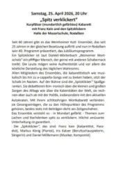Kabarett Spitz verklickert